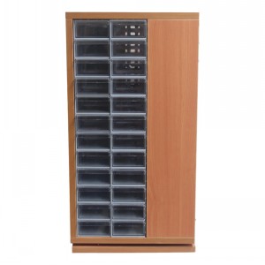 Rotating Wooden Desktop Cabinet with 104 Drawers